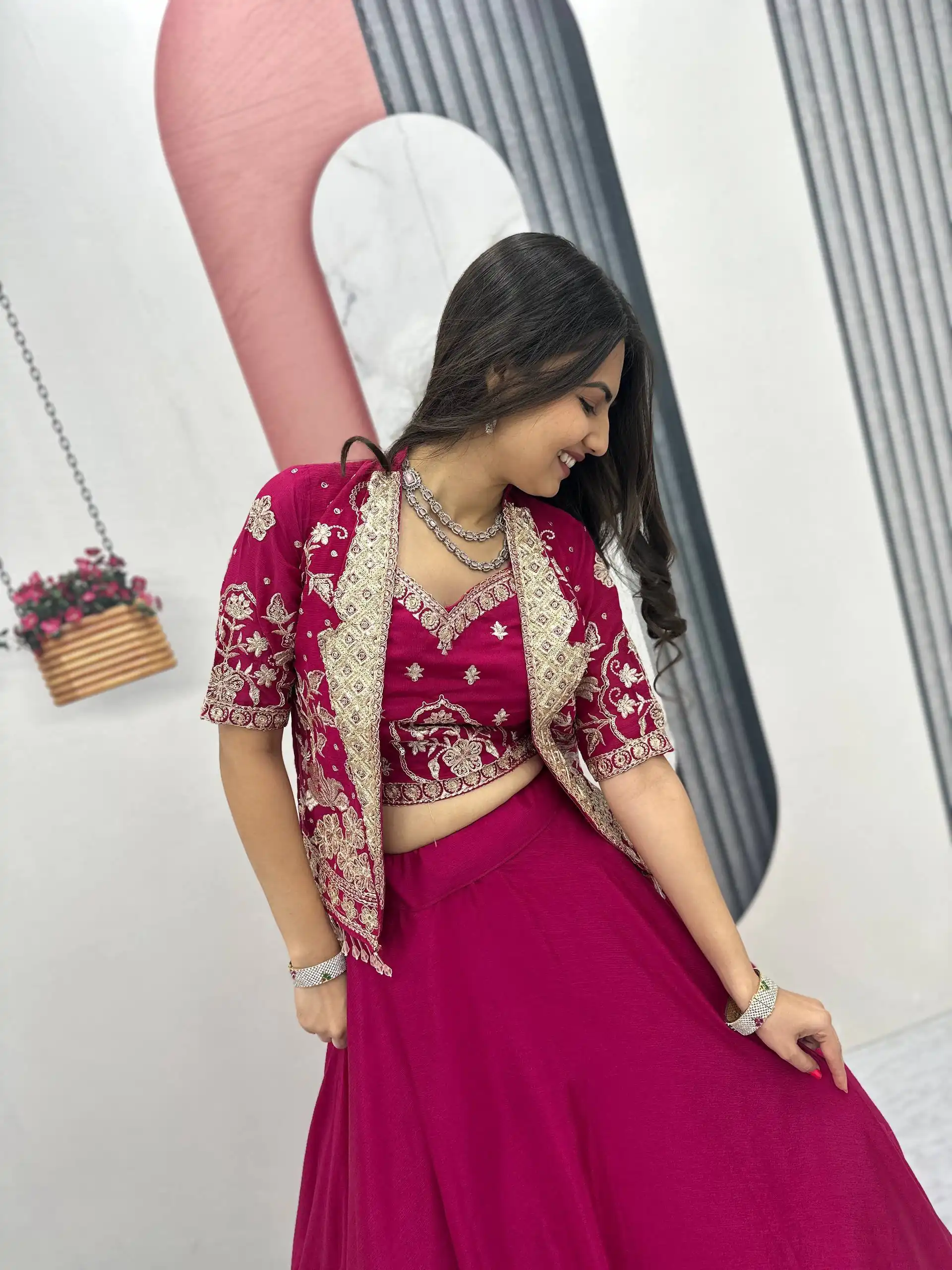 PC 566 Pink Color Chinon silk Lehenga Choli with Cut Work. Special Online Price ₹2649. Delivery 4-6 Working Days. Shop now. | Bollywood Lehenga, Creative Lehenga, Designer Lehenga, Embroidered Lehenga, Lehenga, Party Wear Lehenga