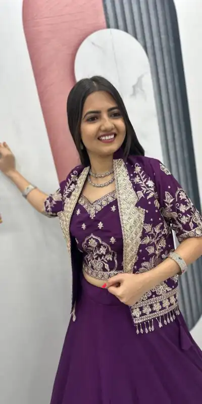 PC 566 Purple Color Chinon silk Lehenga Choli with Cut Work. Special Online Price ₹2649. Delivery 4-6 Working Days. Shop now. | Bollywood Lehenga, Creative Lehenga, Designer Lehenga, Embroidered Lehenga, Lehenga, Party Wear Lehenga