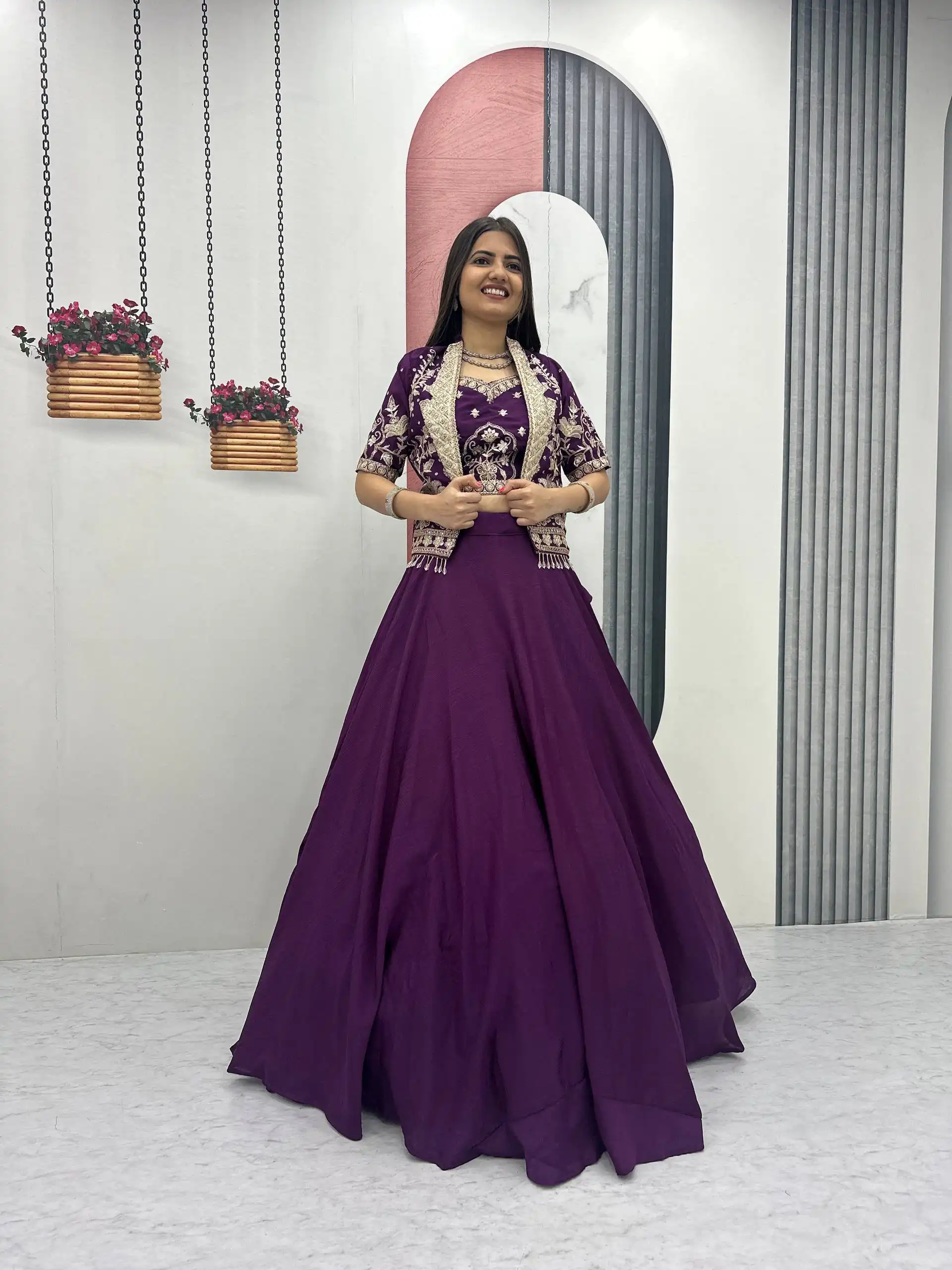 PC 566 Purple Color Chinon silk Lehenga Choli with Cut Work. Special Online Price ₹2649. Delivery 4-6 Working Days. Shop now. | Bollywood Lehenga, Creative Lehenga, Designer Lehenga, Embroidered Lehenga, Lehenga, Party Wear Lehenga