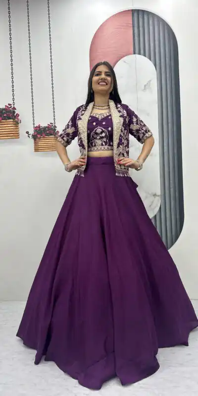 PC 566 Purple Color Chinon silk Lehenga Choli with Cut Work. Special Online Price ₹2649. Delivery 4-6 Working Days. Shop now. | Bollywood Lehenga, Creative Lehenga, Designer Lehenga, Embroidered Lehenga, Lehenga, Party Wear Lehenga