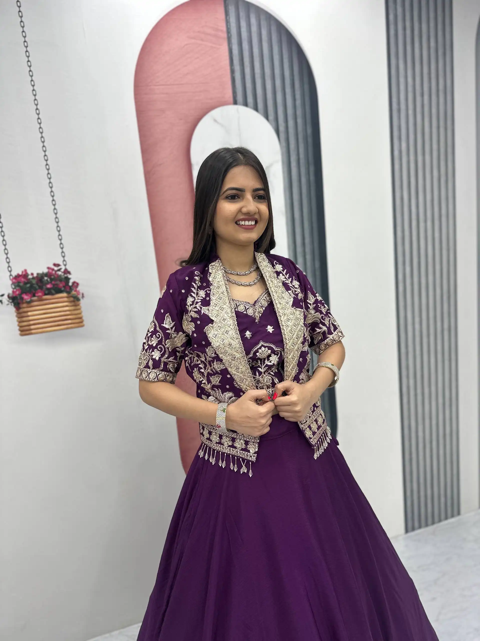 PC 566 Purple Color Chinon silk Lehenga Choli with Cut Work. Special Online Price ₹2649. Delivery 4-6 Working Days. Shop now. | Bollywood Lehenga, Creative Lehenga, Designer Lehenga, Embroidered Lehenga, Lehenga, Party Wear Lehenga