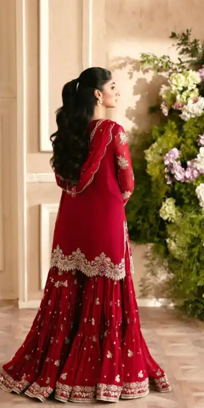 RTC 6032 Red Faux Georgette Salwar Suit Perfect for Wedding, Party, Family Gatherings, Sangeet, Housewarming – . Affordable Price ₹2549. Days | Jump Suits, Straight Suits, Casual Suits, Creative suits, Designer Suits, Palazzo Suits, Party Wear Suits, Patiala Suits, Salwar suit