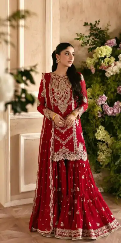RTC 6032 Red Faux Georgette Salwar Suit Perfect for Wedding, Party, Family Gatherings, Sangeet, Housewarming – . Affordable Price ₹2549. Days | Jump Suits, Straight Suits, Casual Suits, Creative suits, Designer Suits, Palazzo Suits, Party Wear Suits, Patiala Suits, Salwar suit