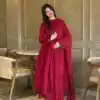 VLM 337 Red Roman Silk Gown Perfect for Wedding, Party, Ethnic Day, Haldi, Diwali – . Festive Deal ₹2099. Delivery 4-6 Working Days. Shop now. | Bollywood Gowns, Creative Gowns, Designer Gowns, Embroidered Gowns, Gowns, Party Wear Gowns