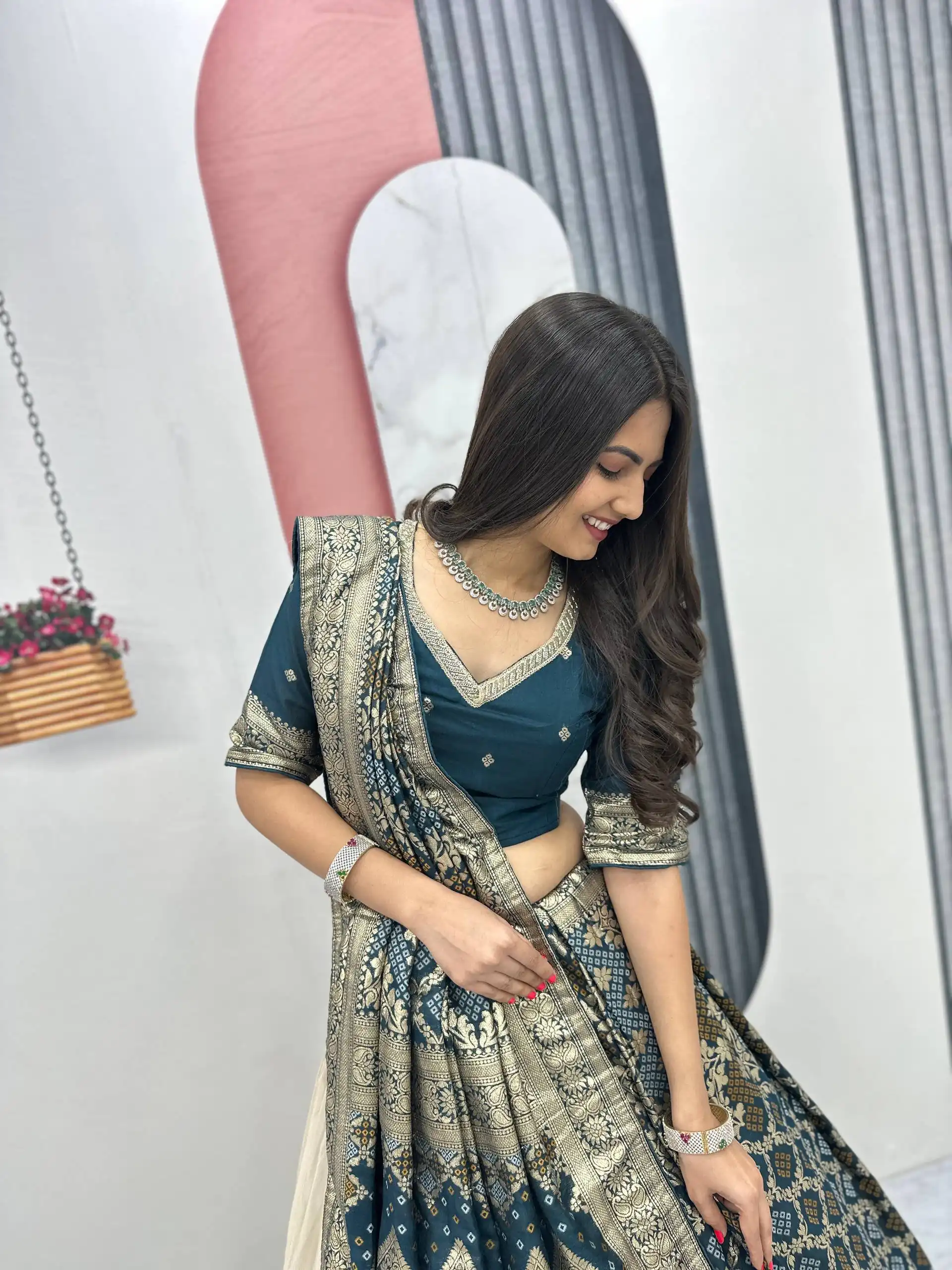 PC 560 Teal in Jacquard Silk Designer Work Lehenga Choli . Introductory Price ₹3249. Delivery 4-6 Working Days. Shop now. | Bollywood Lehenga, Creative Lehenga, Designer Lehenga, Embroidered Lehenga, Lehenga, Party Wear Lehenga