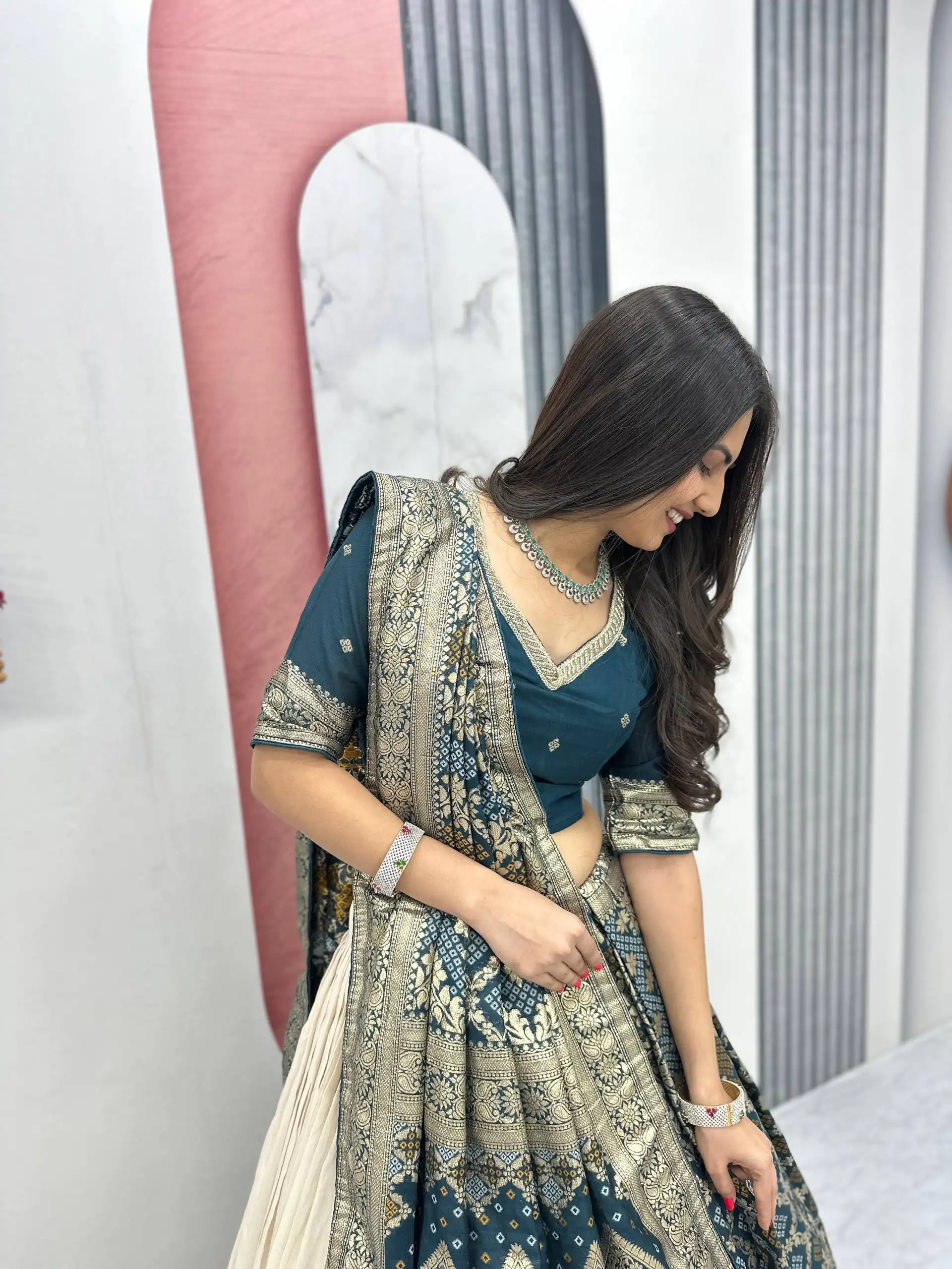 PC 560 Teal in Jacquard Silk Designer Work Lehenga Choli . Introductory Price ₹3249. Delivery 4-6 Working Days. Shop now. | Bollywood Lehenga, Creative Lehenga, Designer Lehenga, Embroidered Lehenga, Lehenga, Party Wear Lehenga