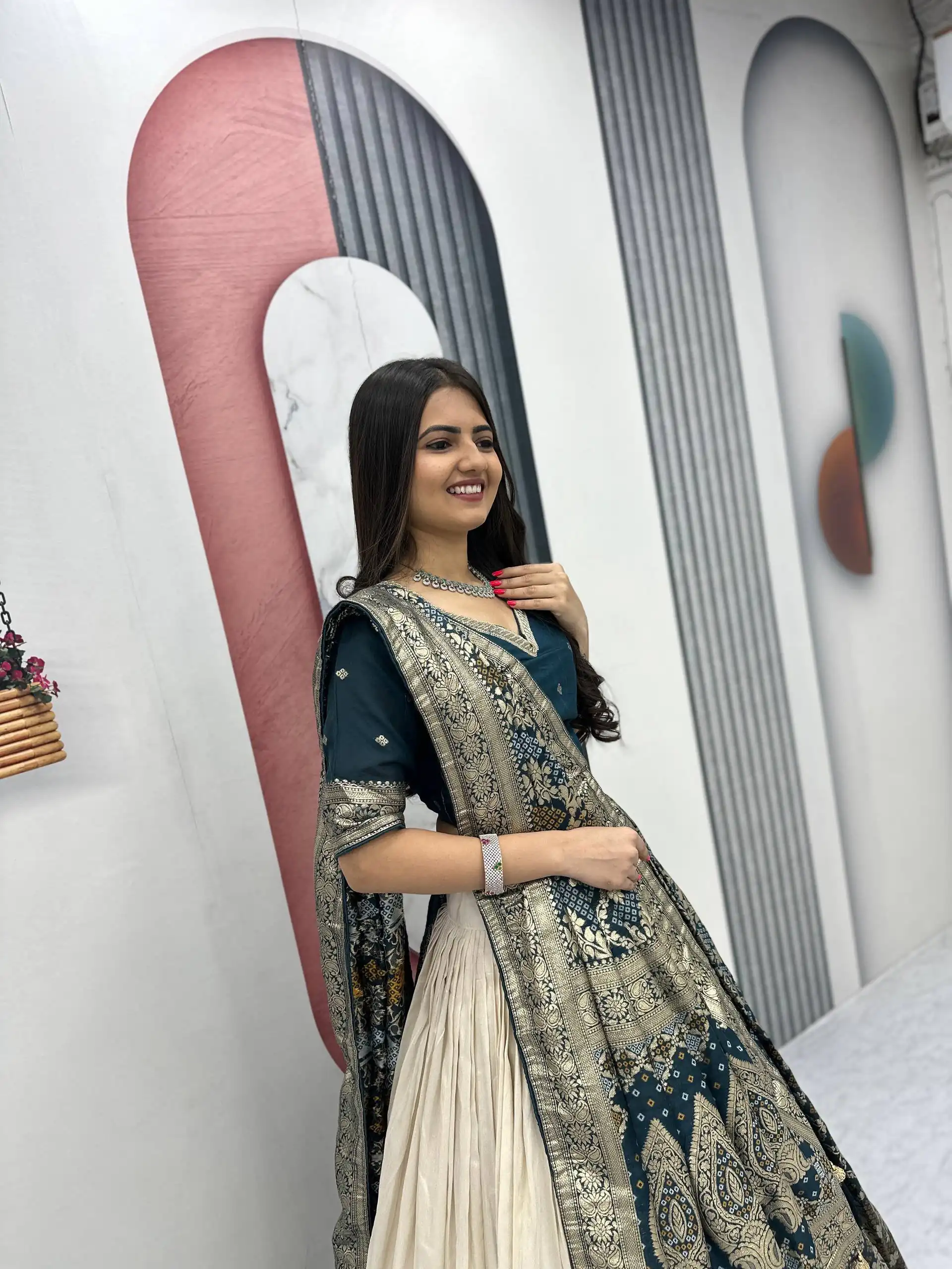 PC 560 Teal in Jacquard Silk Designer Work Lehenga Choli . Introductory Price ₹3249. Delivery 4-6 Working Days. Shop now. | Bollywood Lehenga, Creative Lehenga, Designer Lehenga, Embroidered Lehenga, Lehenga, Party Wear Lehenga