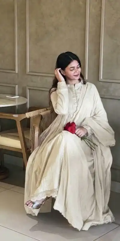 VLM 337 White Roman Silk Gown Perfect for Wedding, Party, Ethnic Day, Haldi, Diwali – . Festive Deal ₹2099. Delivery 4-6 Working Days. Shop now. | Bollywood Gowns, Creative Gowns, Designer Gowns, Embroidered Gowns, Gowns, Party Wear Gowns