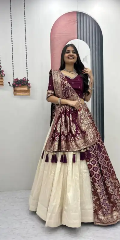 PC 560 Wine in Jacquard Silk Designer Work Lehenga Choli . Introductory Price ₹3249. Delivery 4-6 Working Days. Shop now. | Bollywood Lehenga, Creative Lehenga, Designer Lehenga, Embroidered Lehenga, Lehenga, Party Wear Lehenga