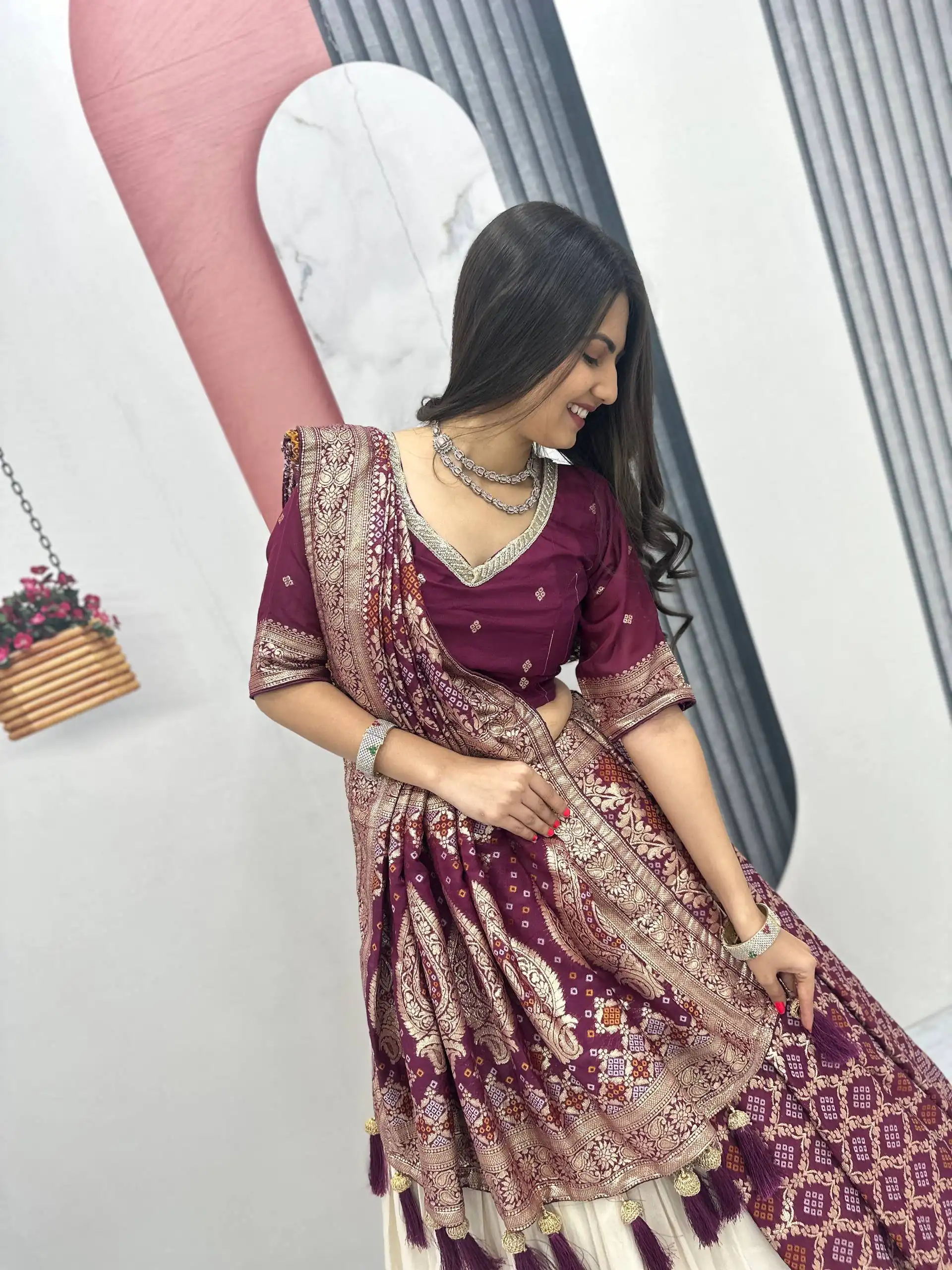 PC 560 Wine in Jacquard Silk Designer Work Lehenga Choli . Introductory Price ₹3249. Delivery 4-6 Working Days. Shop now. | Bollywood Lehenga, Creative Lehenga, Designer Lehenga, Embroidered Lehenga, Lehenga, Party Wear Lehenga