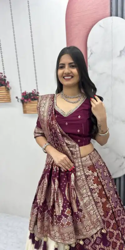 PC 560 Wine in Jacquard Silk Designer Work Lehenga Choli . Introductory Price ₹3249. Delivery 4-6 Working Days. Shop now. | Bollywood Lehenga, Creative Lehenga, Designer Lehenga, Embroidered Lehenga, Lehenga, Party Wear Lehenga
