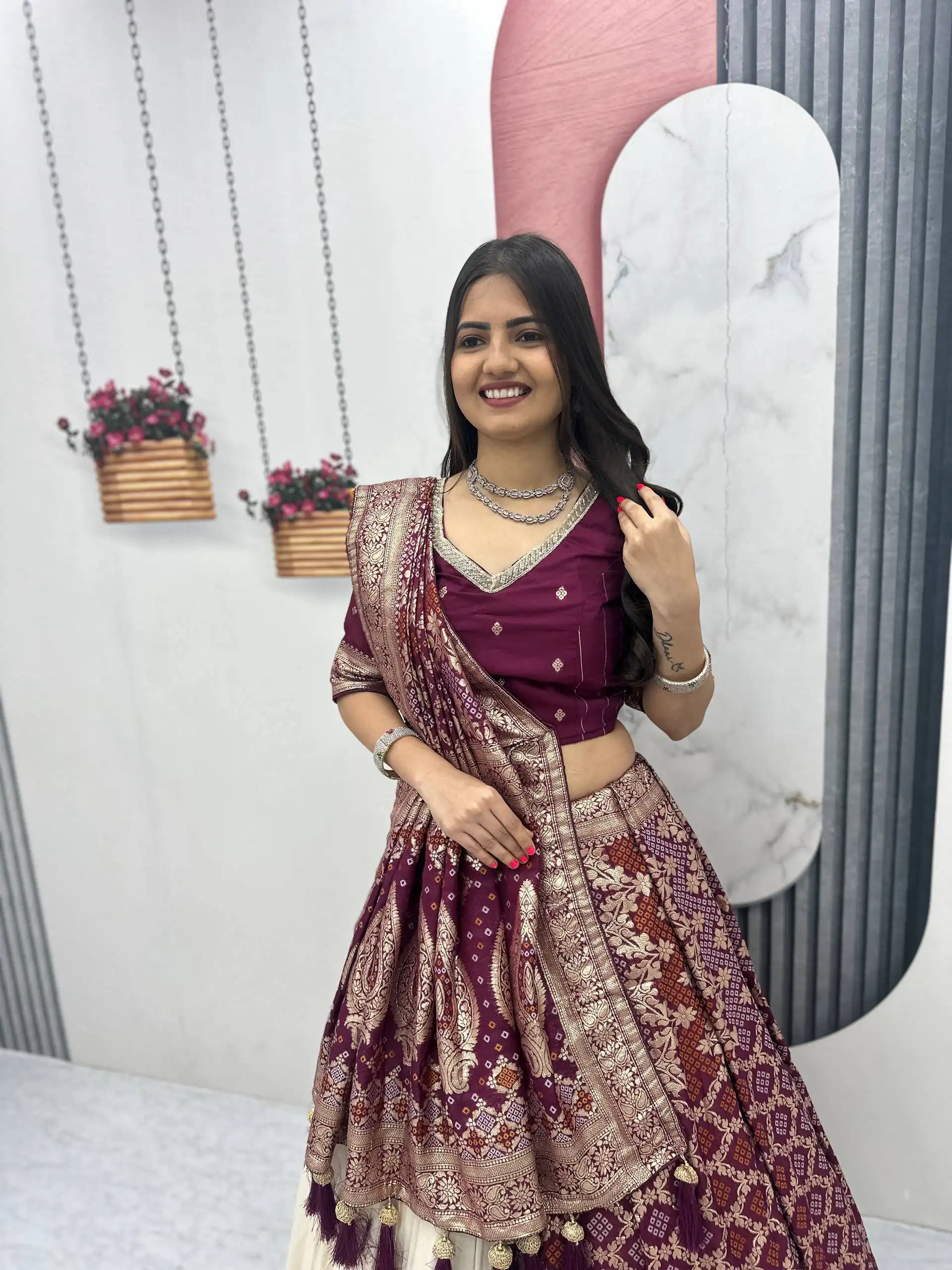 PC 560 Wine in Jacquard Silk Designer Work Lehenga Choli . Introductory Price ₹3249. Delivery 4-6 Working Days. Shop now. | Bollywood Lehenga, Creative Lehenga, Designer Lehenga, Embroidered Lehenga, Lehenga, Party Wear Lehenga