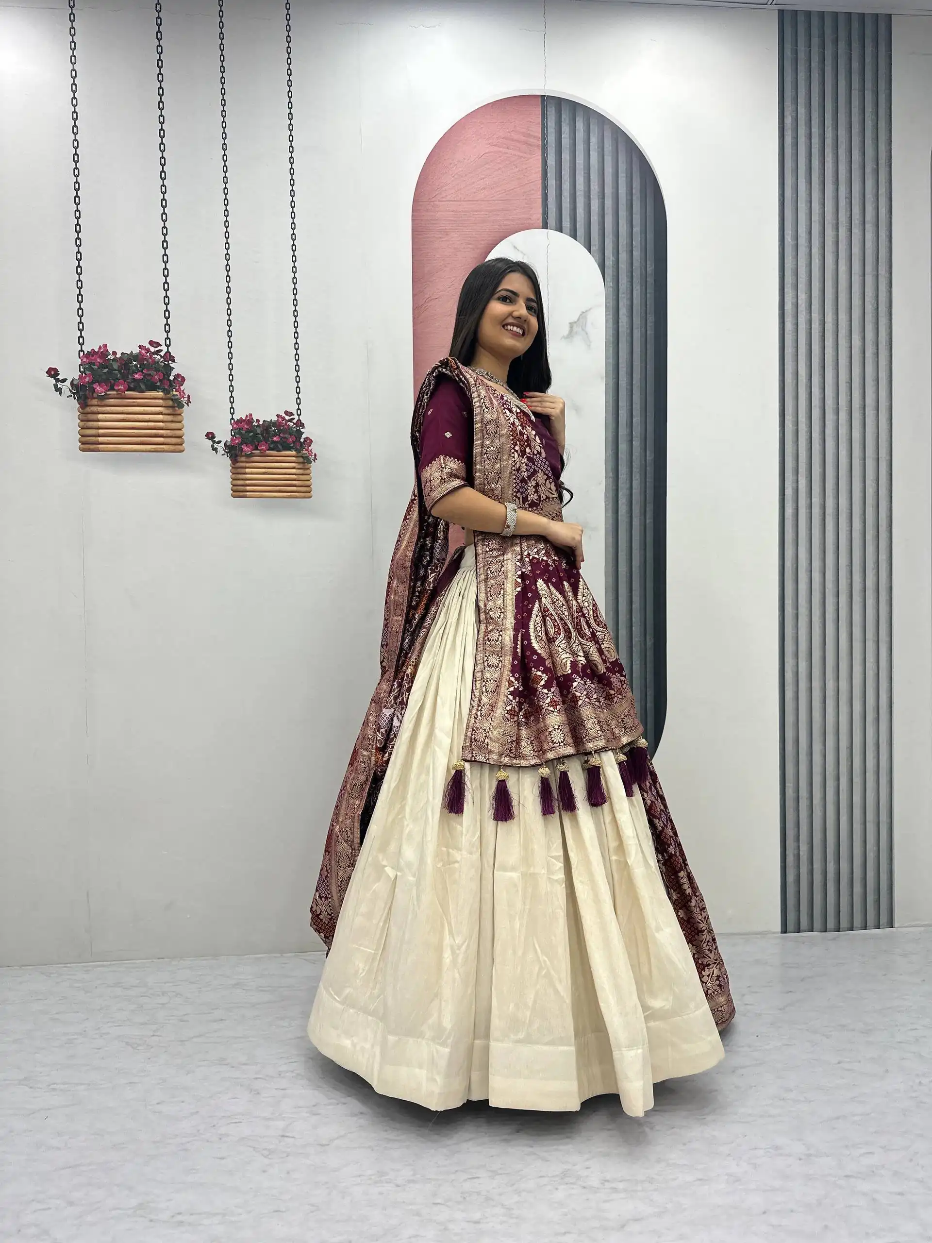 PC 560 Wine in Jacquard Silk Designer Work Lehenga Choli . Introductory Price ₹3249. Delivery 4-6 Working Days. Shop now. | Bollywood Lehenga, Creative Lehenga, Designer Lehenga, Embroidered Lehenga, Lehenga, Party Wear Lehenga