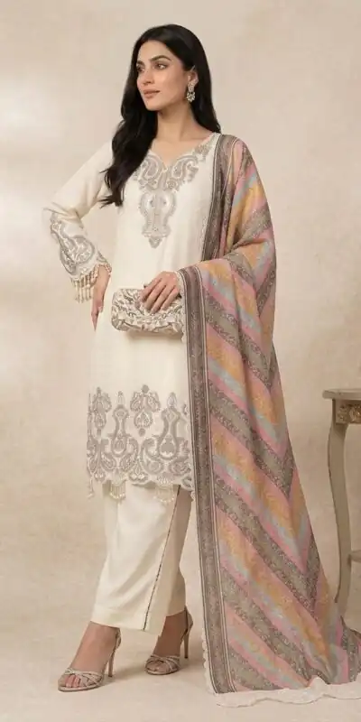 LG 2103 Cream in Star Georgette Embroidery Work Salwar Suit . Introductory Price ₹2449. Delivery 4-6 Working Days. Shop now. | Jump Suits, Straight Suits, Casual Suits, Creative suits, Designer Suits, Palazzo Suits, Party Wear Suits, Patiala Suits, Salwar suit