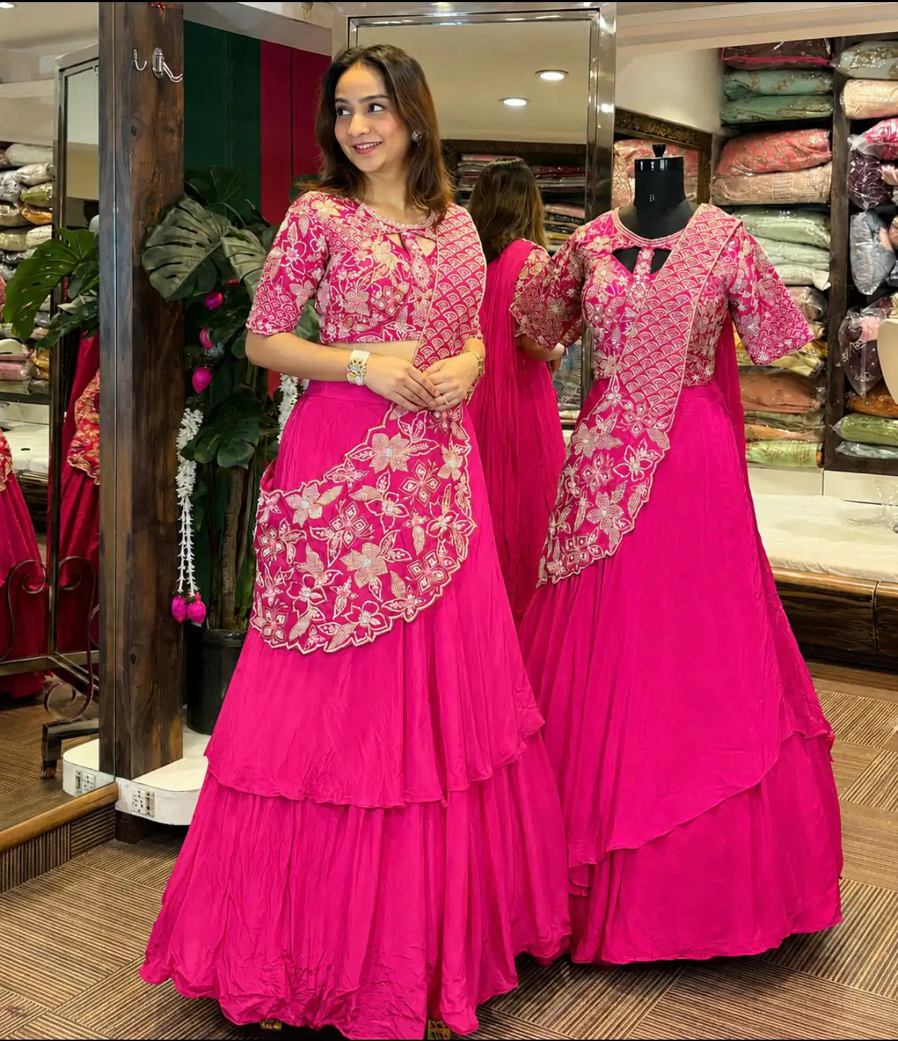 BB 75 Pink Color French Crape Saree with Embroidery Work. Wedding, Party, Festive, Online Best Price ₹2399. Delivery 4-6 Working Days. Shop now. | Bollywood Sarees, Creative Sarees, Designer Sarees, Embroidered Sarees, Ethnic Saree, Modern Digital sarees, Party Wear Sarees, Sarees