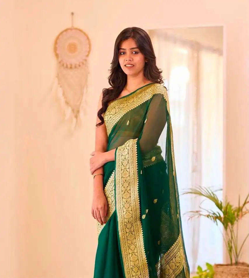 KPR 255 Green Soft Lilan Slab Saree Perfect for Wedding, Party, Lohri, Durga Puja, Pongal – . Get it for ₹1349. Delivery 4-6 Working Days. Shop now. | Bollywood Sarees, Creative Sarees, Designer Sarees, Embroidered Sarees, Ethnic Saree, Modern Digital sarees, Party Wear Sarees, Sarees