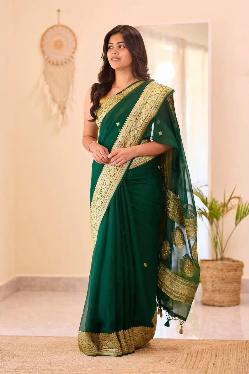 KPR 255 Green Soft Lilan Slab Saree Perfect for Wedding, Party, Lohri, Durga Puja, Pongal – . Get it for ₹1349. Delivery 4-6 Working Days. Shop now. | Bollywood Sarees, Creative Sarees, Designer Sarees, Embroidered Sarees, Ethnic Saree, Modern Digital sarees, Party Wear Sarees, Sarees