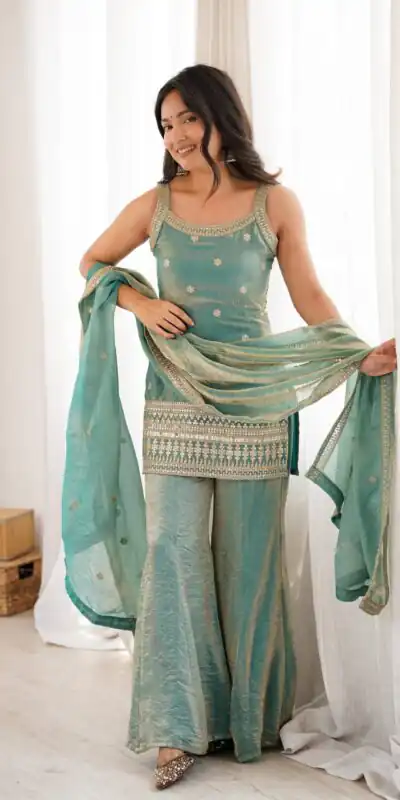 KB 302 Sea Green Fendy Silk Salwar Suit with Mirror Work & Embroidery Work. Best Price ₹2049. Delivery 4-6 Working Days. Shop now. | Jump Suits, Straight Suits, Casual Suits, Creative suits, Designer Suits, Palazzo Suits, Party Wear Suits, Patiala Suits, Salwar suit