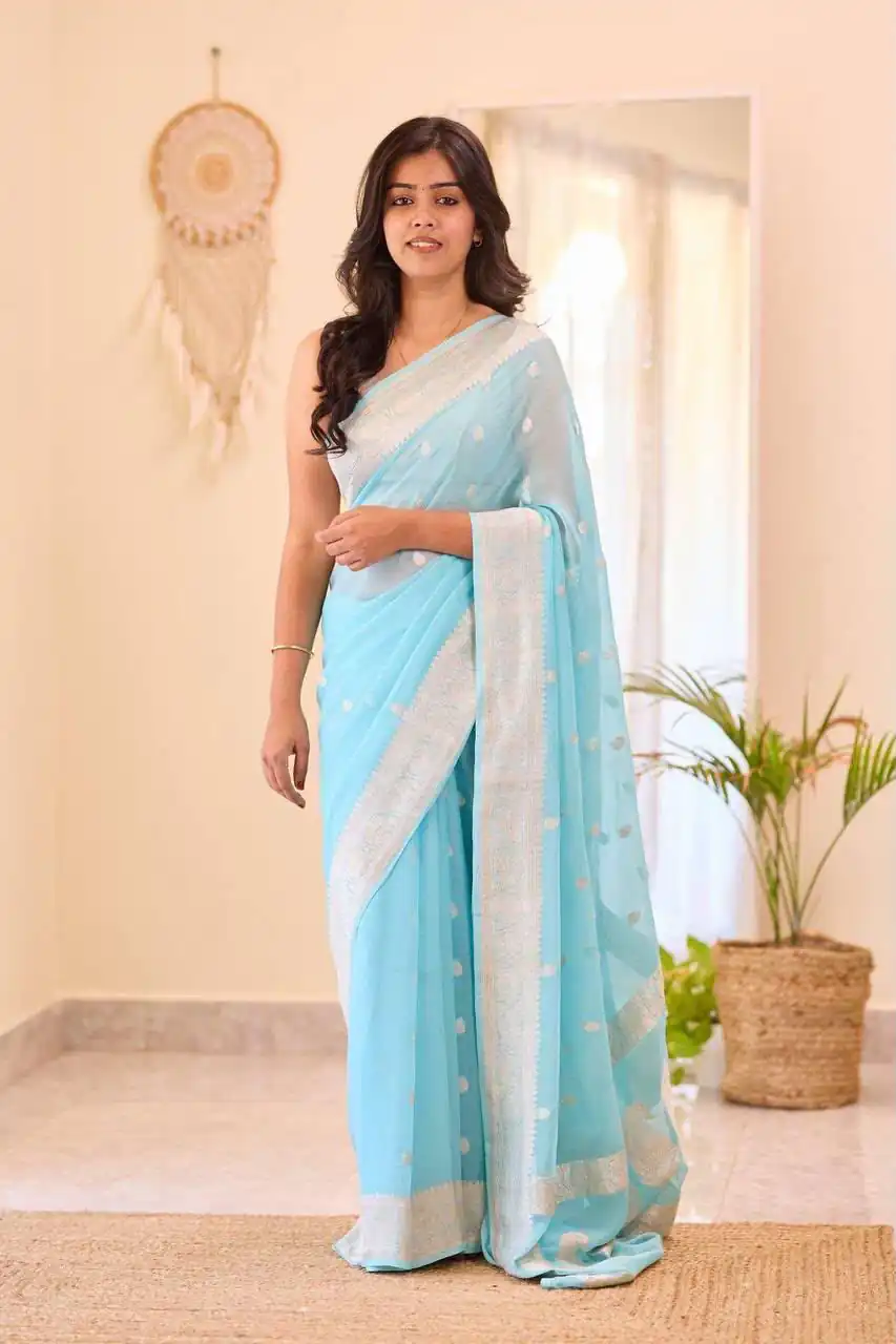 KPR 255 Sky Blue Soft Lilan Slab Saree Perfect for Wedding, Party, Lohri, Durga Puja, Pongal – . Get it for ₹1349. Delivery 4-6 Working Days. Shop now. | Bollywood Sarees, Creative Sarees, Designer Sarees, Embroidered Sarees, Ethnic Saree, Modern Digital sarees, Party Wear Sarees, Sarees