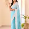 KPR 255 Sky Blue Soft Lilan Slab Saree Perfect for Wedding, Party, Lohri, Durga Puja, Pongal – . Get it for ₹1349. Delivery 4-6 Working Days. Shop now. | Bollywood Sarees, Creative Sarees, Designer Sarees, Embroidered Sarees, Ethnic Saree, Modern Digital sarees, Party Wear Sarees, Sarees