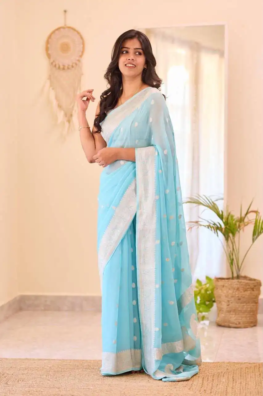 KPR 255 Sky Blue Soft Lilan Slab Saree Perfect for Wedding, Party, Lohri, Durga Puja, Pongal – . Get it for ₹1349. Delivery 4-6 Working Days. Shop now. | Bollywood Sarees, Creative Sarees, Designer Sarees, Embroidered Sarees, Ethnic Saree, Modern Digital sarees, Party Wear Sarees, Sarees