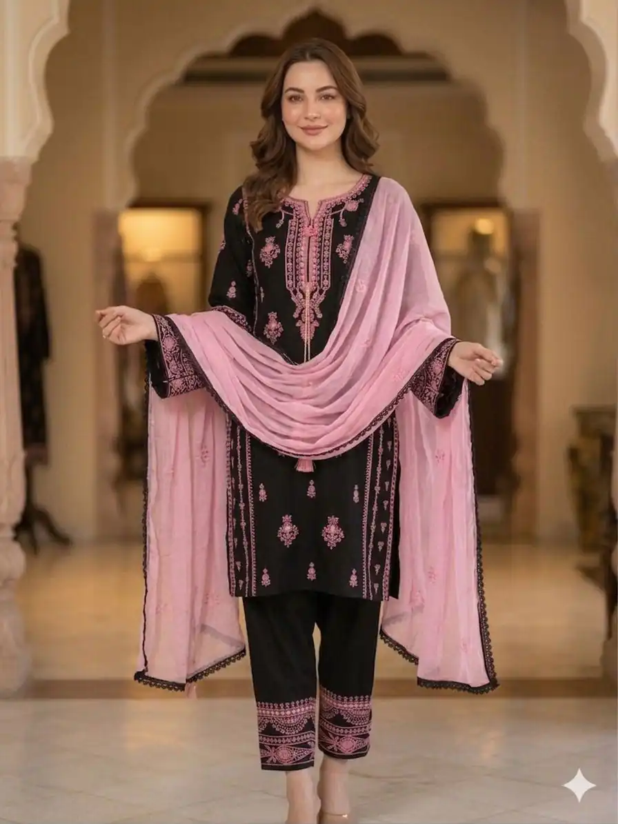 BE 465 Black in Faux Georgette Mirror Embroidery Work Salwar Suit . Best Price ₹1999. Delivery 4-6 Working Days. Shop now. | Jump Suits, Straight Suits, Casual Suits, Creative suits, Designer Suits, Palazzo Suits, Party Wear Suits, Patiala Suits, Salwar suit
