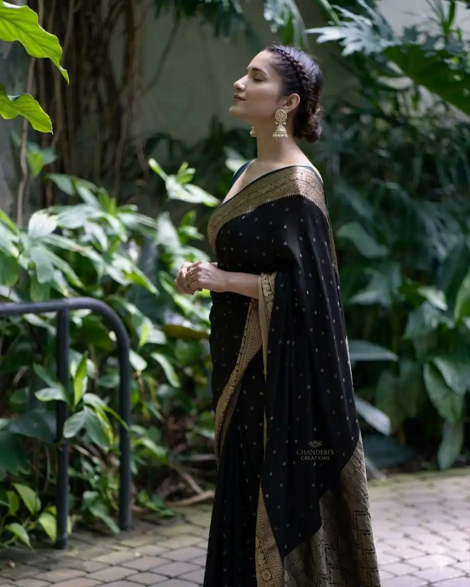 KP 303 Black in Soft Lichi Silk Jacquard Work Designer Work Saree . Exclusive Offer ₹1349. Delivery 4-6 Working Days. Shop now. | Bollywood Sarees, Creative Sarees, Designer Sarees, Embroidered Sarees, Ethnic Saree, Modern Digital sarees, Party Wear Sarees, Sarees