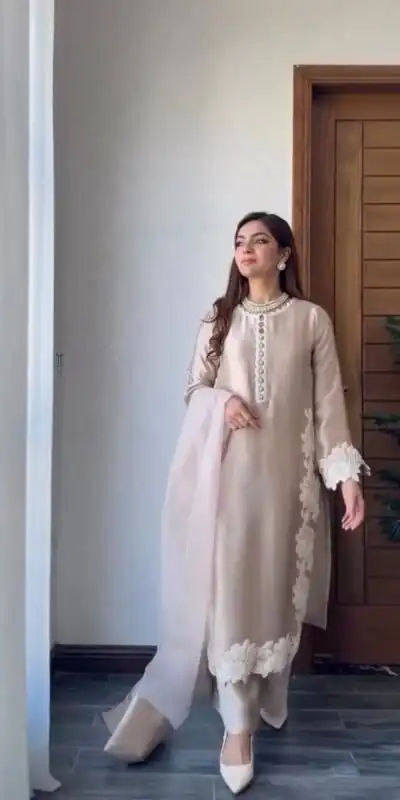 ST 213 Cream Color Natural Crep Salwar Suit with Embroidery Work. Wedding, Party, Festive, Best Price ₹1899. Delivery 4-6 Working Days. Shop now. | Jump Suits, Straight Suits, Casual Suits, Creative suits, Designer Suits, Palazzo Suits, Party Wear Suits, Patiala Suits, Salwar suit