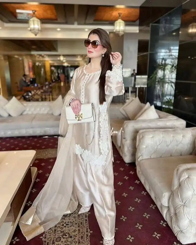 ST 213 Cream Color Natural Crep Salwar Suit with Embroidery Work. Wedding, Party, Festive, Best Price ₹1899. Delivery 4-6 Working Days. Shop now. | Jump Suits, Straight Suits, Casual Suits, Creative suits, Designer Suits, Palazzo Suits, Party Wear Suits, Patiala Suits, Salwar suit