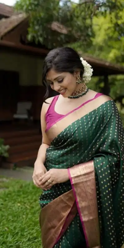 KPR 6047 Green in Soft Lichi Silk Jacquard Work Designer Work Saree . Exclusive Offer ₹1449. Delivery 4-6 Working Days. Shop now. | Bollywood Sarees, Creative Sarees, Designer Sarees, Embroidered Sarees, Ethnic Saree, Modern Digital sarees, Party Wear Sarees, Sarees