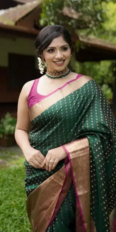 KPR 6047 Green in Soft Lichi Silk Jacquard Work Designer Work Saree . Exclusive Offer ₹1449. Delivery 4-6 Working Days. Shop now. | Bollywood Sarees, Creative Sarees, Designer Sarees, Embroidered Sarees, Ethnic Saree, Modern Digital sarees, Party Wear Sarees, Sarees