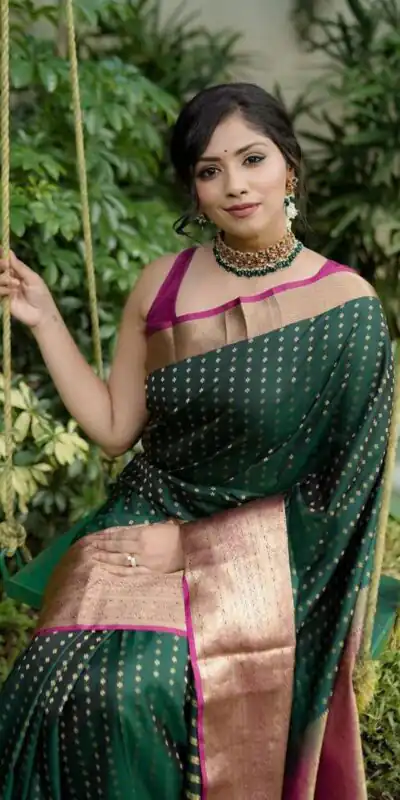 KPR 6047 Green in Soft Lichi Silk Jacquard Work Designer Work Saree . Exclusive Offer ₹1449. Delivery 4-6 Working Days. Shop now. | Bollywood Sarees, Creative Sarees, Designer Sarees, Embroidered Sarees, Ethnic Saree, Modern Digital sarees, Party Wear Sarees, Sarees