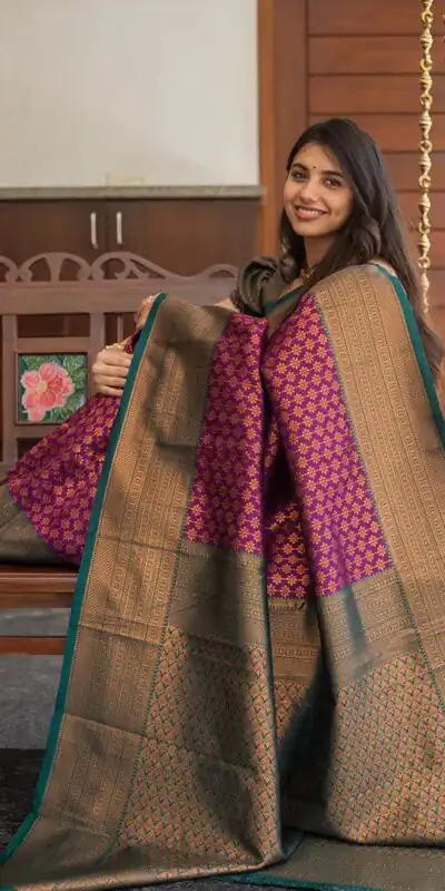 KPR 220 Maroon Soft Lichi Silk Saree Perfect for Wedding, Party, Reception, Diwali, Ethnic Day – . Affordable Price ₹1449. Delivery 4-6 Working Days. | Bollywood Sarees, Creative Sarees, Designer Sarees, Embroidered Sarees, Ethnic Saree, Modern Digital sarees, Party Wear Sarees, Sarees