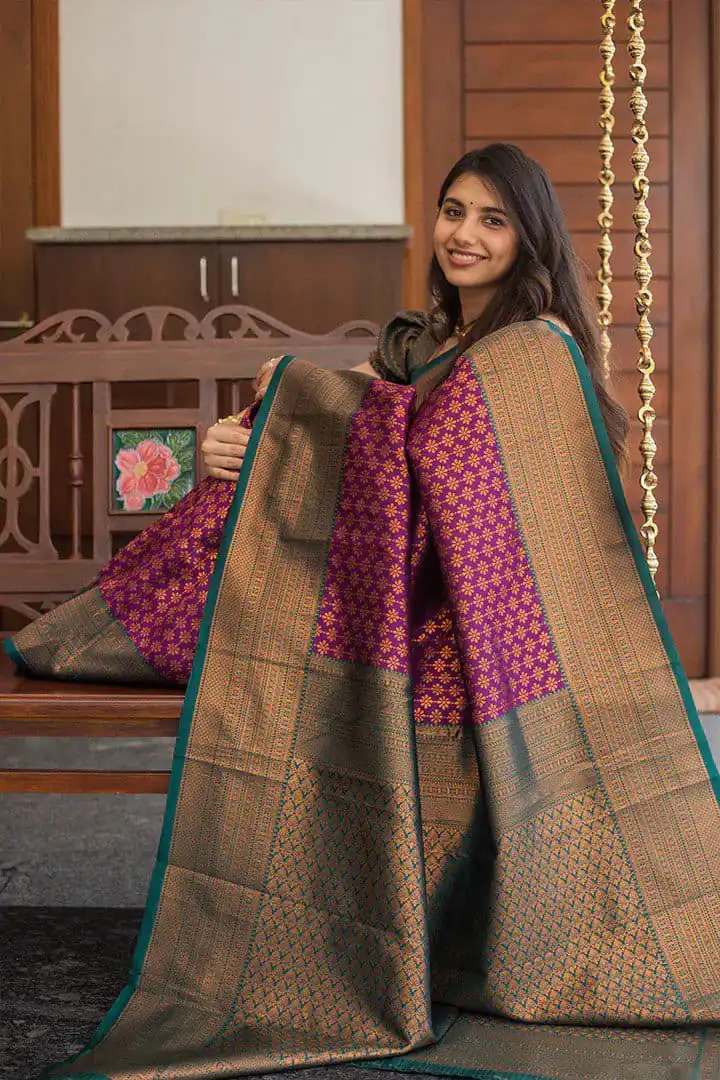 KPR 220 Maroon Soft Lichi Silk Saree Perfect for Wedding, Party, Reception, Diwali, Ethnic Day – . Affordable Price ₹1449. Delivery 4-6 Working Days. | Bollywood Sarees, Creative Sarees, Designer Sarees, Embroidered Sarees, Ethnic Saree, Modern Digital sarees, Party Wear Sarees, Sarees