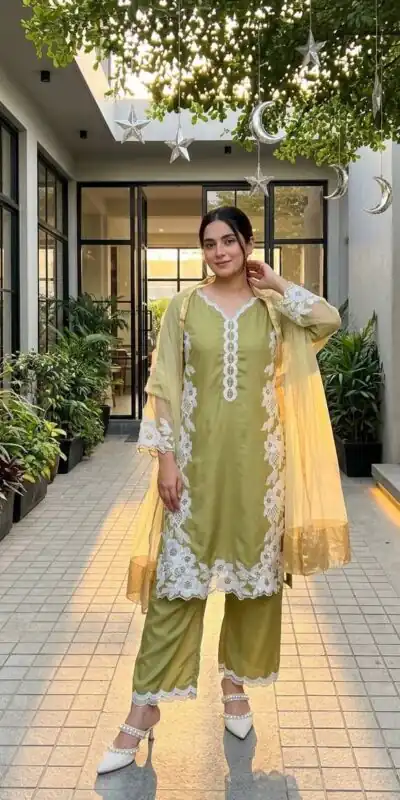 ST 213 Mehandi Color Natural Crep Salwar Suit with Embroidery Work. Wedding, Party, Festive, Best Price ₹1899. Delivery 4-6 Working Days. Shop now. | Jump Suits, Straight Suits, Casual Suits, Creative suits, Designer Suits, Palazzo Suits, Party Wear Suits, Patiala Suits, Salwar suit