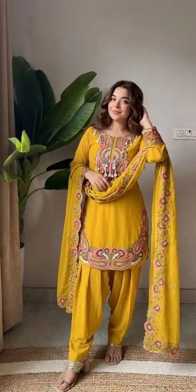 SRK 5348 Mustered Color Georgette Mirror Embroidery Work Salwar Suit . Best Price ₹2399. Delivery 4-6 Working Days. Shop now. | Jump Suits, Straight Suits, Casual Suits, Creative suits, Designer Suits, Palazzo Suits, Party Wear Suits, Patiala Suits, Salwar suit