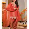 DC 116 Orange Fandy Satin Salwar Suit with Embroidery Work & Lace Work. Exclusive Offer ₹1999. Delivery 4-6 Working Days. Shop now. | Jump Suits, Straight Suits, Casual Suits, Creative suits, Designer Suits, Palazzo Suits, Party Wear Suits, Patiala Suits, Salwar suit