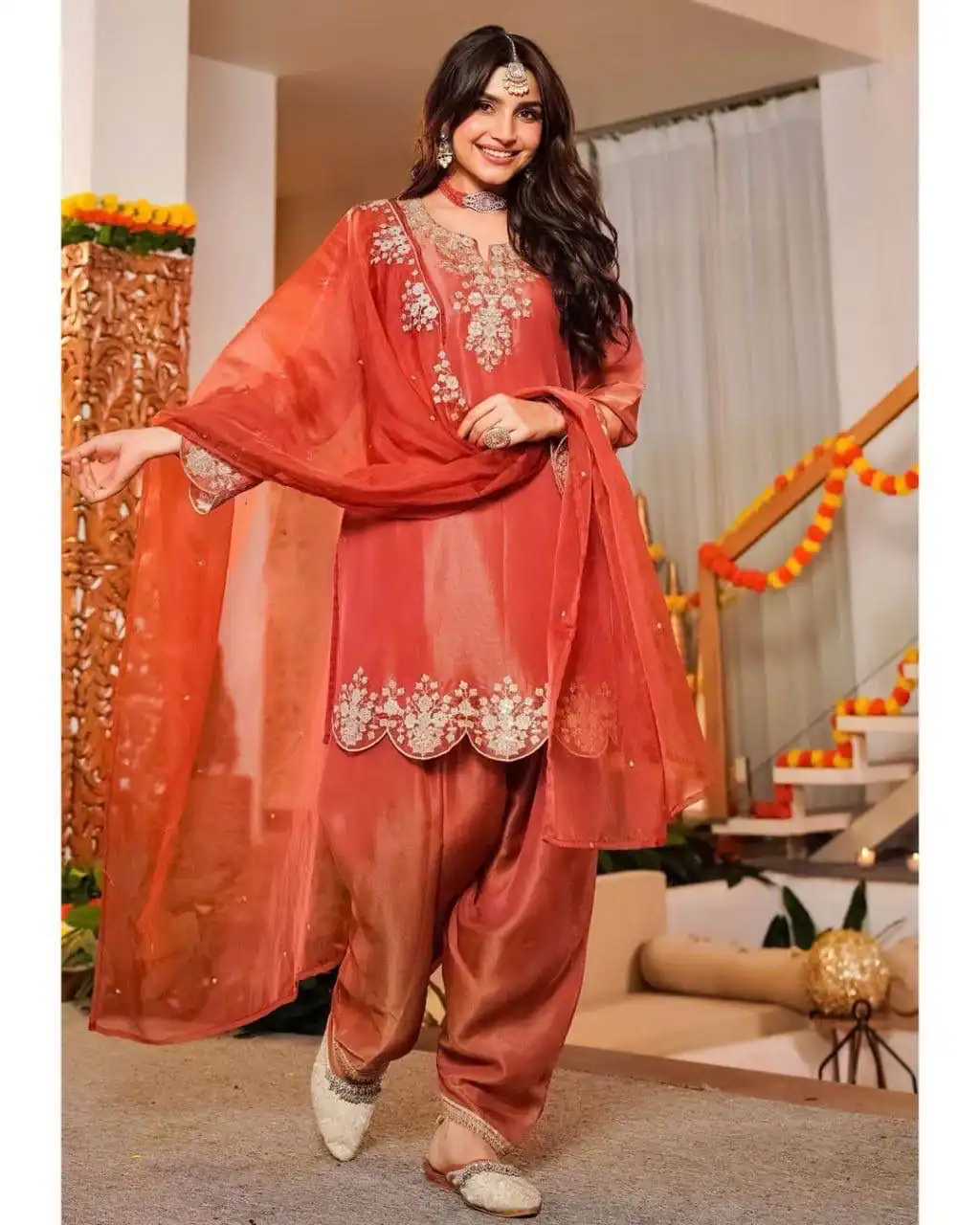 DC 116 Orange Fandy Satin Salwar Suit with Embroidery Work & Lace Work. Exclusive Offer ₹1999. Delivery 4-6 Working Days. Shop now. | Jump Suits, Straight Suits, Casual Suits, Creative suits, Designer Suits, Palazzo Suits, Party Wear Suits, Patiala Suits, Salwar suit