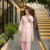 ST 213 Pink Color Natural Crep Salwar Suit with Embroidery Work. Wedding, Party, Festive, Best Price ₹1899. Delivery 4-6 Working Days. Shop now. | Jump Suits, Straight Suits, Casual Suits, Creative suits, Designer Suits, Palazzo Suits, Party Wear Suits, Patiala Suits, Salwar suit