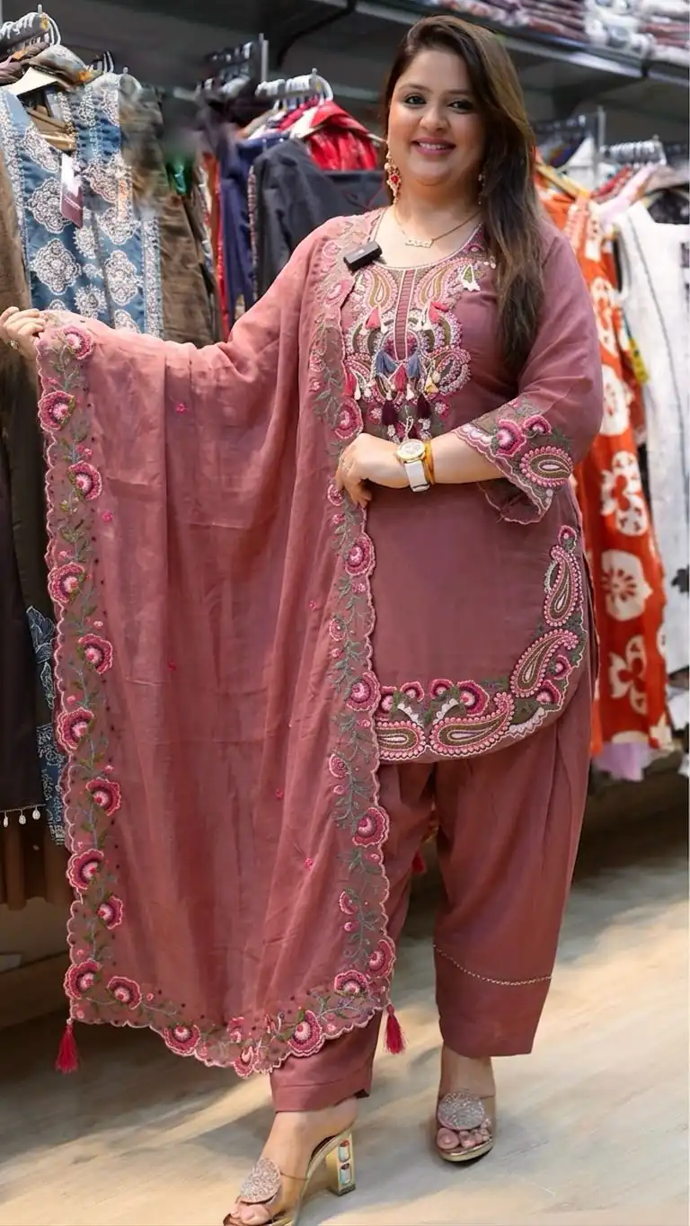 SRK 5348 Rust Color Georgette Mirror Embroidery Work Salwar Suit . Best Price ₹2399. Delivery 4-6 Working Days. Shop now. | Jump Suits, Straight Suits, Casual Suits, Creative suits, Designer Suits, Palazzo Suits, Party Wear Suits, Patiala Suits, Salwar suit