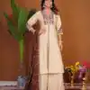 DIVA 152 Cream Color Roman Silk Salwar Suit with Embroidery Work. Available at ₹2399 only. Delivery 4-6 Working Days. Shop now. | Jump Suits, Straight Suits, Casual Suits, Creative suits, Designer Suits, Palazzo Suits, Party Wear Suits, Patiala Suits, Salwar suit