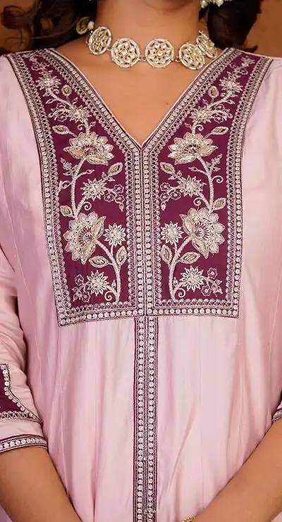 DIVA 152 Pink Color Roman Silk Salwar Suit with Embroidery Work. Available at ₹2399 only. Delivery 4-6 Working Days. Shop now. | Jump Suits, Straight Suits, Casual Suits, Creative suits, Designer Suits, Palazzo Suits, Party Wear Suits, Patiala Suits, Salwar suit
