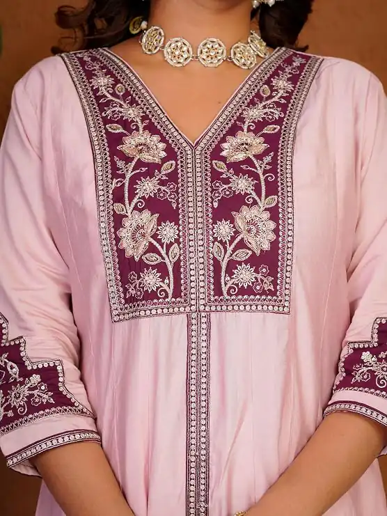 DIVA 152 Pink Color Roman Silk Salwar Suit with Embroidery Work. Available at ₹2399 only. Delivery 4-6 Working Days. Shop now. | Jump Suits, Straight Suits, Casual Suits, Creative suits, Designer Suits, Palazzo Suits, Party Wear Suits, Patiala Suits, Salwar suit