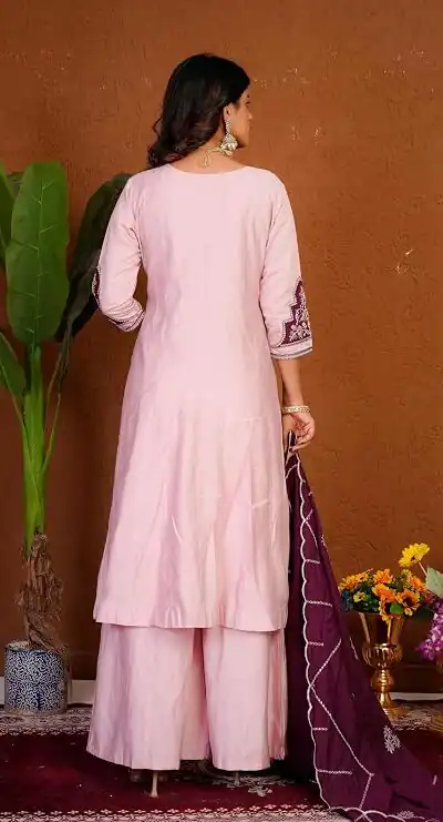 DIVA 152 Pink Color Roman Silk Salwar Suit with Embroidery Work. Available at ₹2399 only. Delivery 4-6 Working Days. Shop now. | Jump Suits, Straight Suits, Casual Suits, Creative suits, Designer Suits, Palazzo Suits, Party Wear Suits, Patiala Suits, Salwar suit