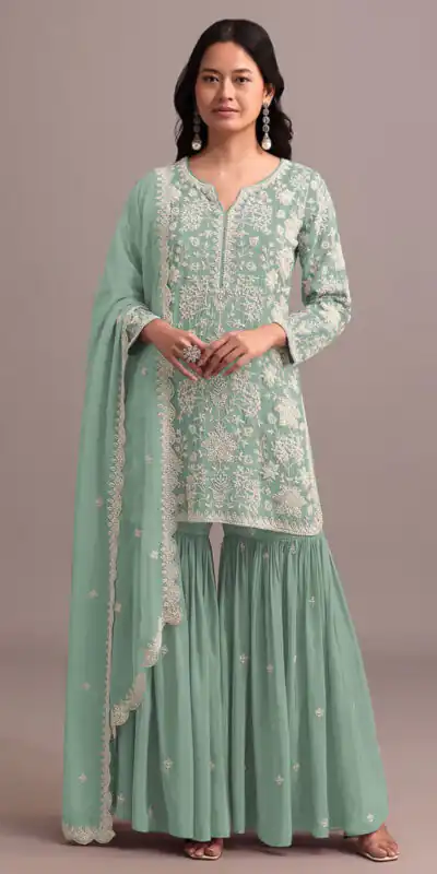 FC 703 Pista in Georgette Embroidery Work & Lace Work Salwar Suit . Festive Deal ₹2549. Delivery 4-6 Working Days. Shop now. | Jump Suits, Straight Suits, Casual Suits, Creative suits, Designer Suits, Palazzo Suits, Party Wear Suits, Patiala Suits, Salwar suit