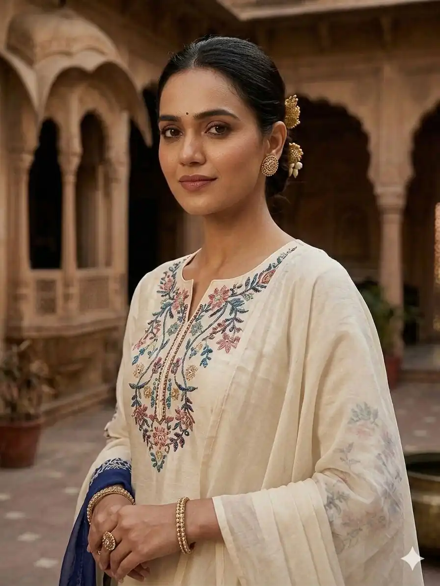 LG 2113 Off Whit eCrape Silk with Embroidery Work Salwar Suit . Introductory Price ₹2049. Delivery 4-6 Working Days. Shop now. | Jump Suits, Straight Suits, Casual Suits, Creative suits, Designer Suits, Palazzo Suits, Party Wear Suits, Patiala Suits, Salwar suit