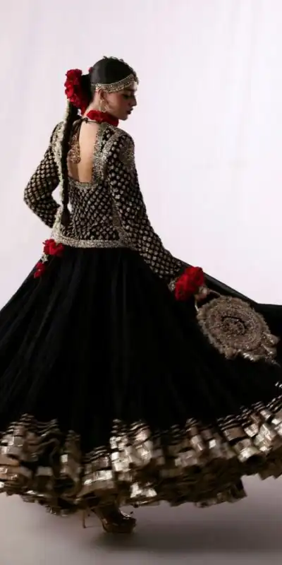 RTC 6036 Black Faux Georgette Lehenga Choli Perfect for Wedding, Party, Festival Celebrations, Ganesh Chaturthi, Diwali – . Introductory Price ₹2149. | Bollywood Lehenga, Creative Lehenga, Designer Lehenga, Embroidered Lehenga, Lehenga, Party Wear Lehenga