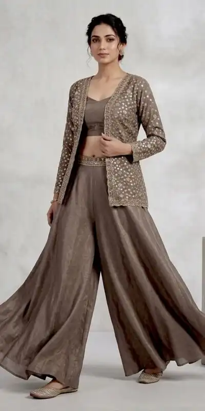 LG 2112 Brown Chinon Salwar Suit Perfect for Wedding, Party, Lohri, Eid, Holi – . Affordable Price ₹1049. Delivery 4-6 Working Days. Shop now. | Jump Suits, Straight Suits, Casual Suits, Creative suits, Designer Suits, Palazzo Suits, Party Wear Suits, Patiala Suits, Salwar suit