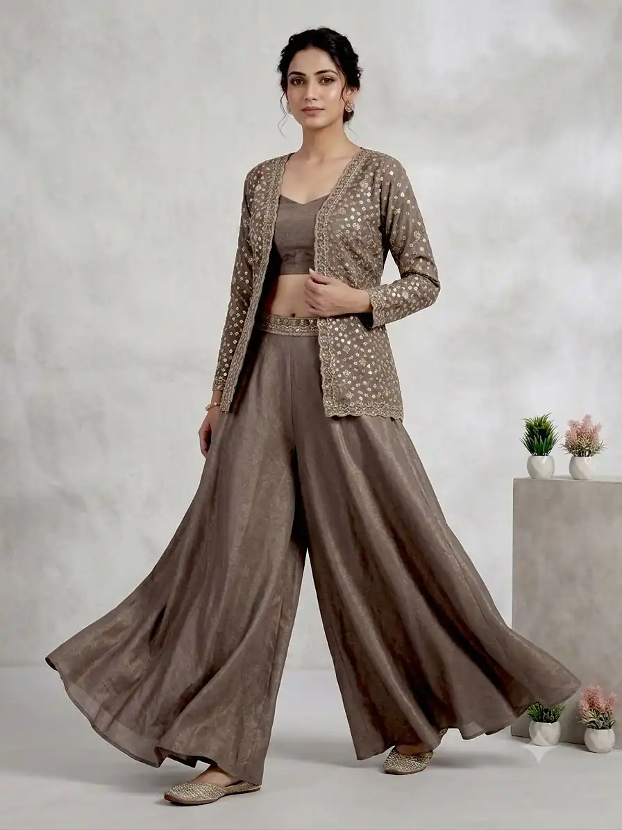 LG 2112 Brown Chinon Salwar Suit Perfect for Wedding, Party, Lohri, Eid, Holi – . Affordable Price ₹1049. Delivery 4-6 Working Days. Shop now. | Jump Suits, Straight Suits, Casual Suits, Creative suits, Designer Suits, Palazzo Suits, Party Wear Suits, Patiala Suits, Salwar suit