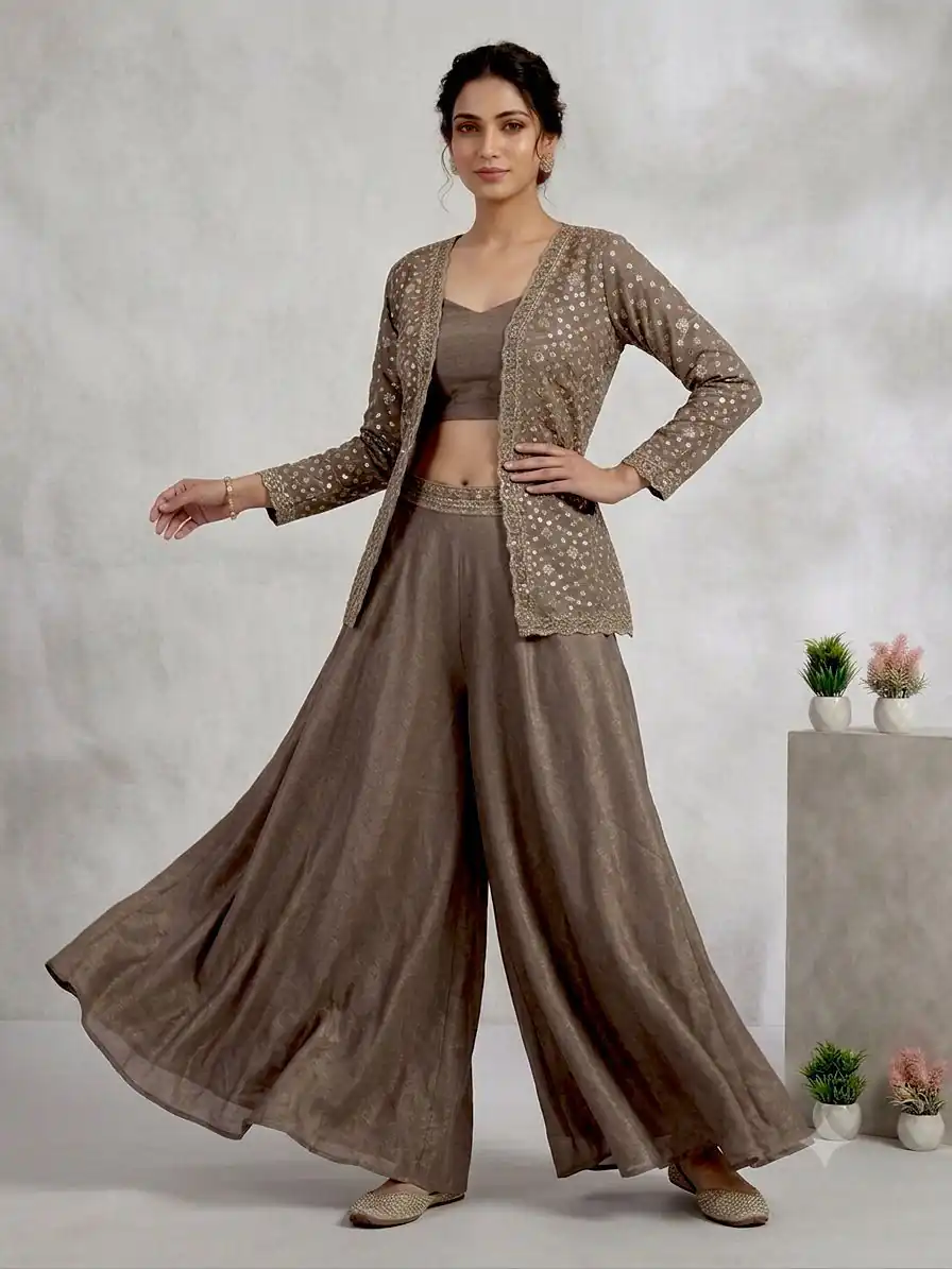 LG 2112 Brown Chinon Salwar Suit Perfect for Wedding, Party, Lohri, Eid, Holi – . Affordable Price ₹1049. Delivery 4-6 Working Days. Shop now. | Jump Suits, Straight Suits, Casual Suits, Creative suits, Designer Suits, Palazzo Suits, Party Wear Suits, Patiala Suits, Salwar suit